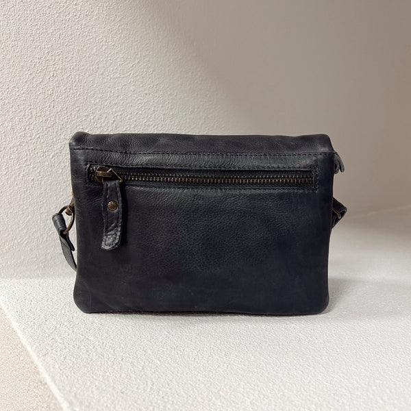 Alita Leather Bag - Navy
