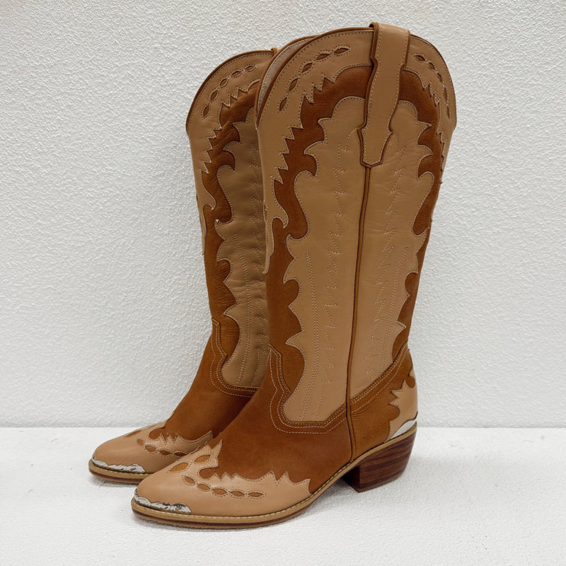 Saddle Leather Boots