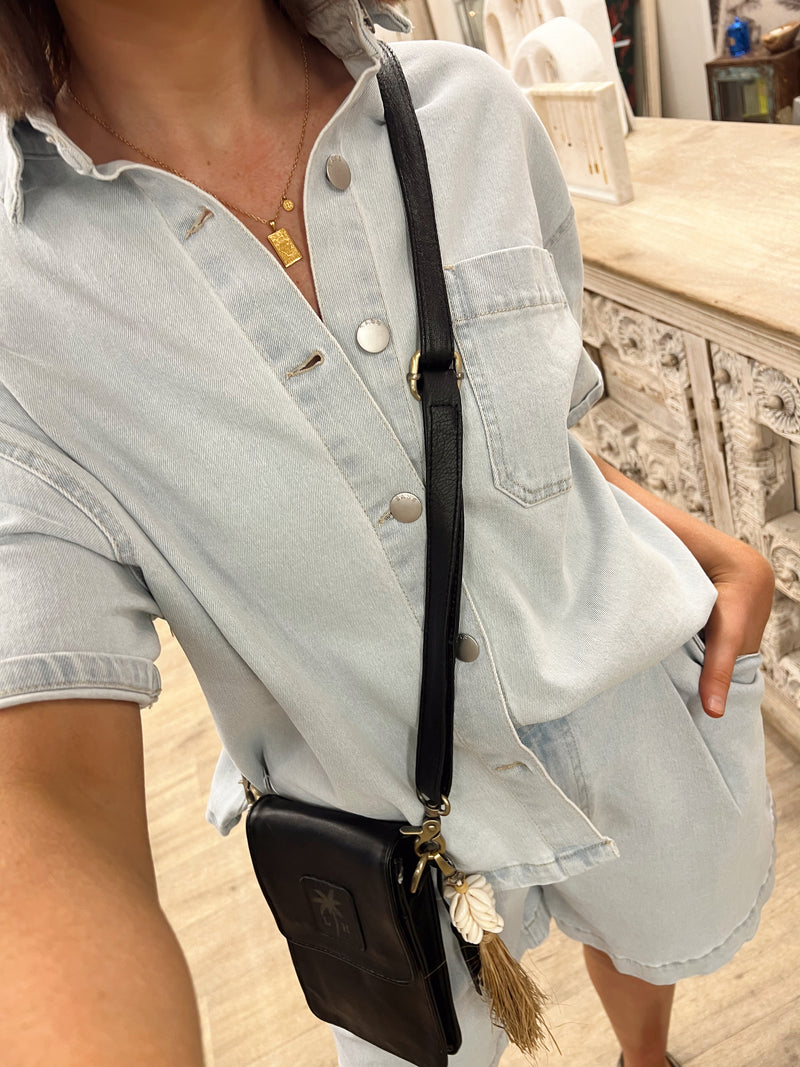 Katrina Boyfriend Shirt - Snow Denim Wash