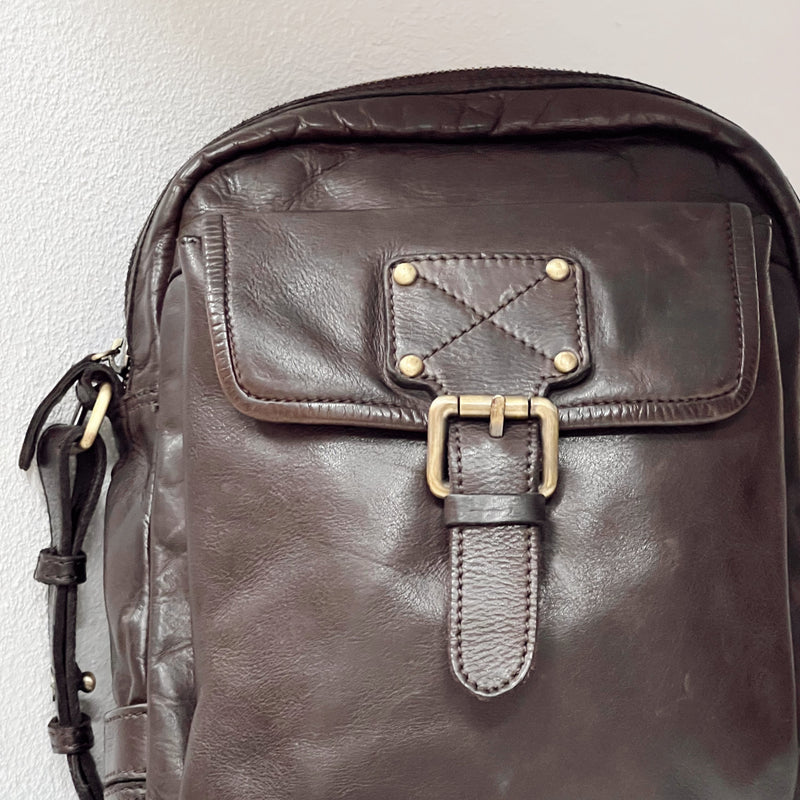 Neptune Leather Bag - Chocolate