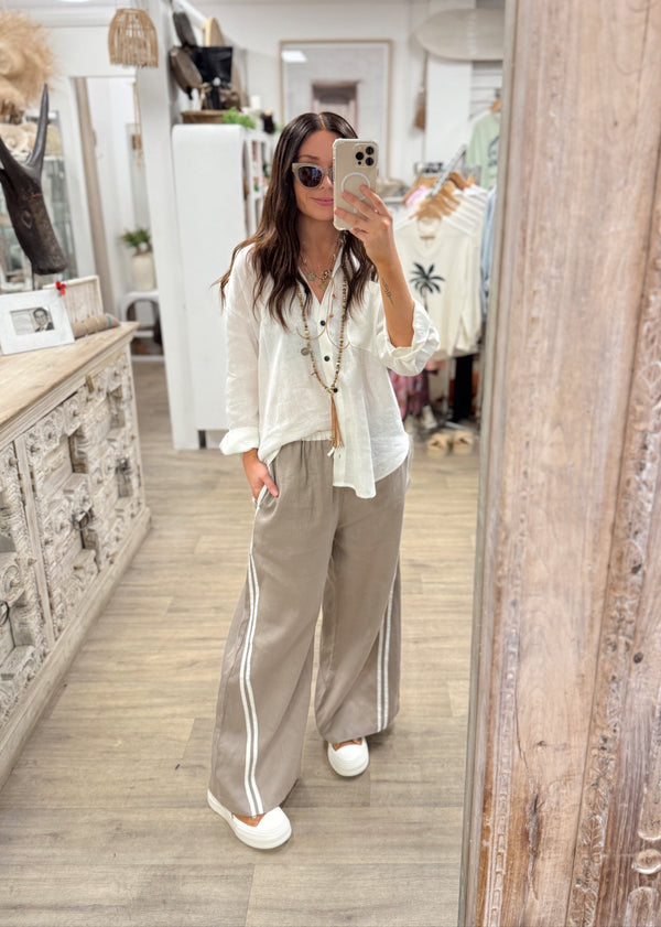 Leilani Linen Shirt - White