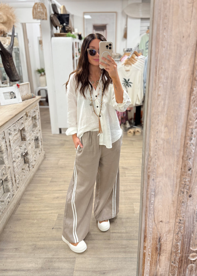 Leilani Linen Shirt - White