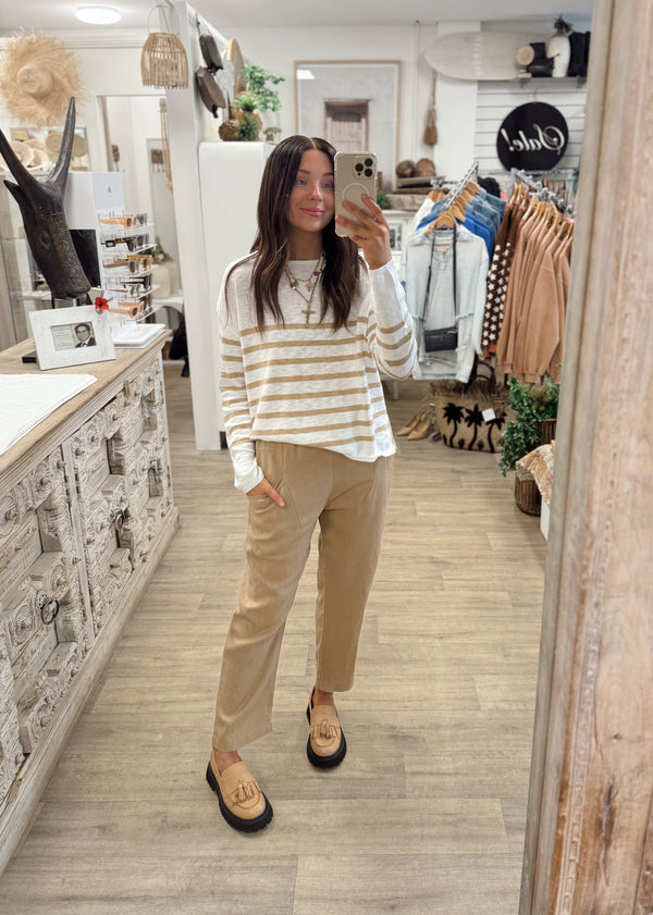 Luxe Linen Pants - Camel