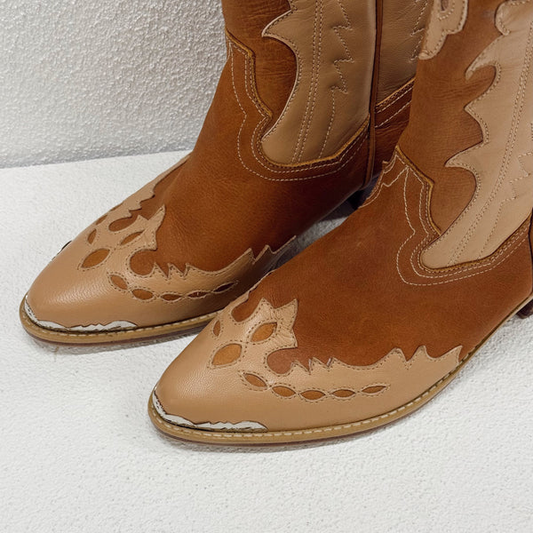 Saddle Leather Boots