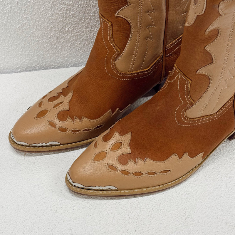 Saddle Leather Boots