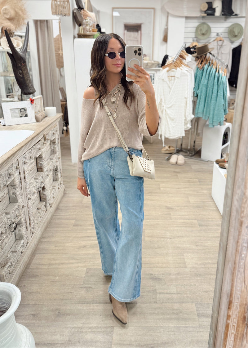 Estelle Woven Top - Latte