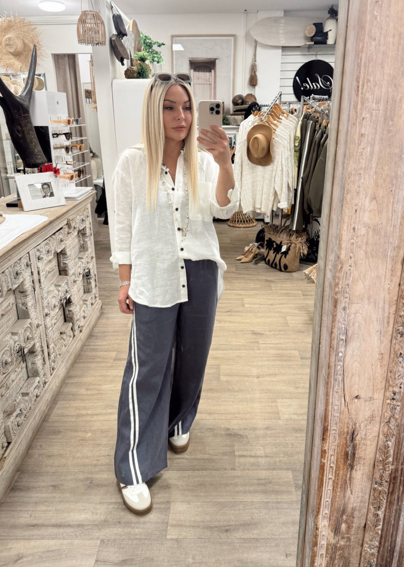 Leilani Linen Shirt - White