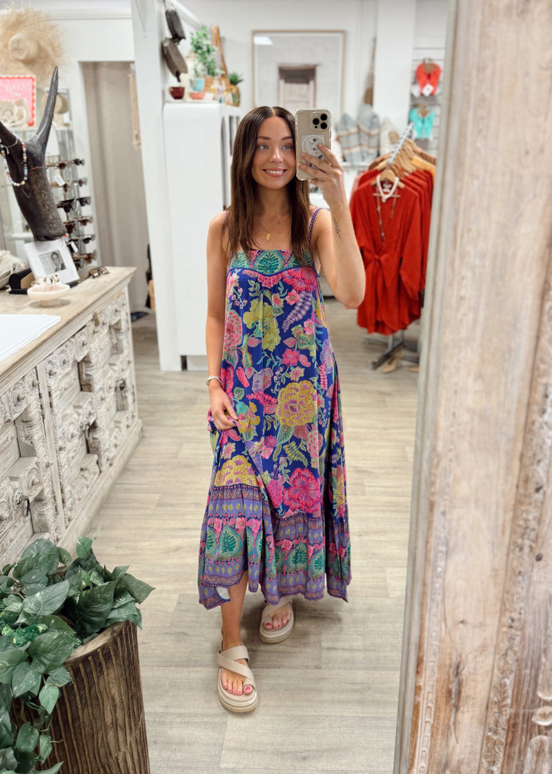 Honey Strappy Dress - Hibiscus