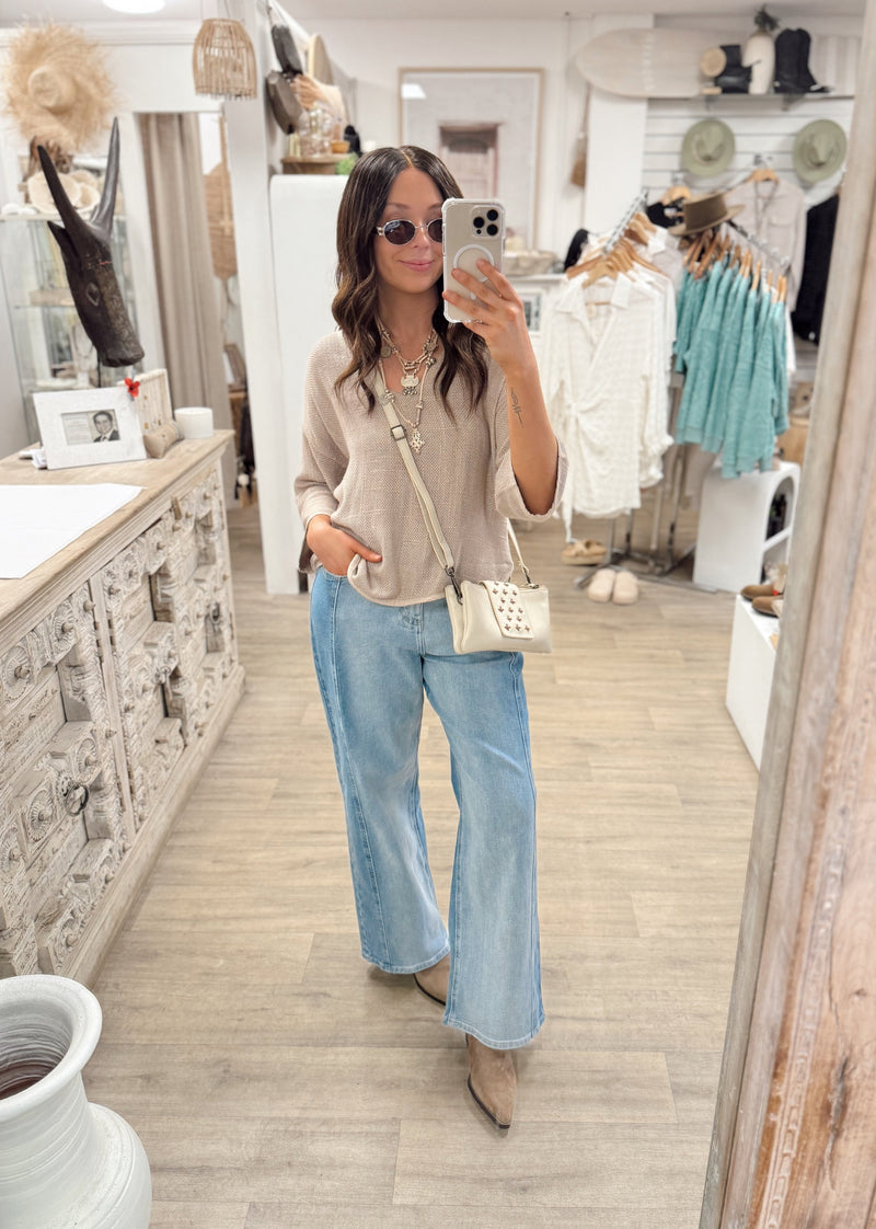 Estelle Woven Top - Latte