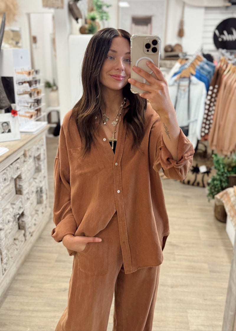 Billie Shirt - Terracotta
