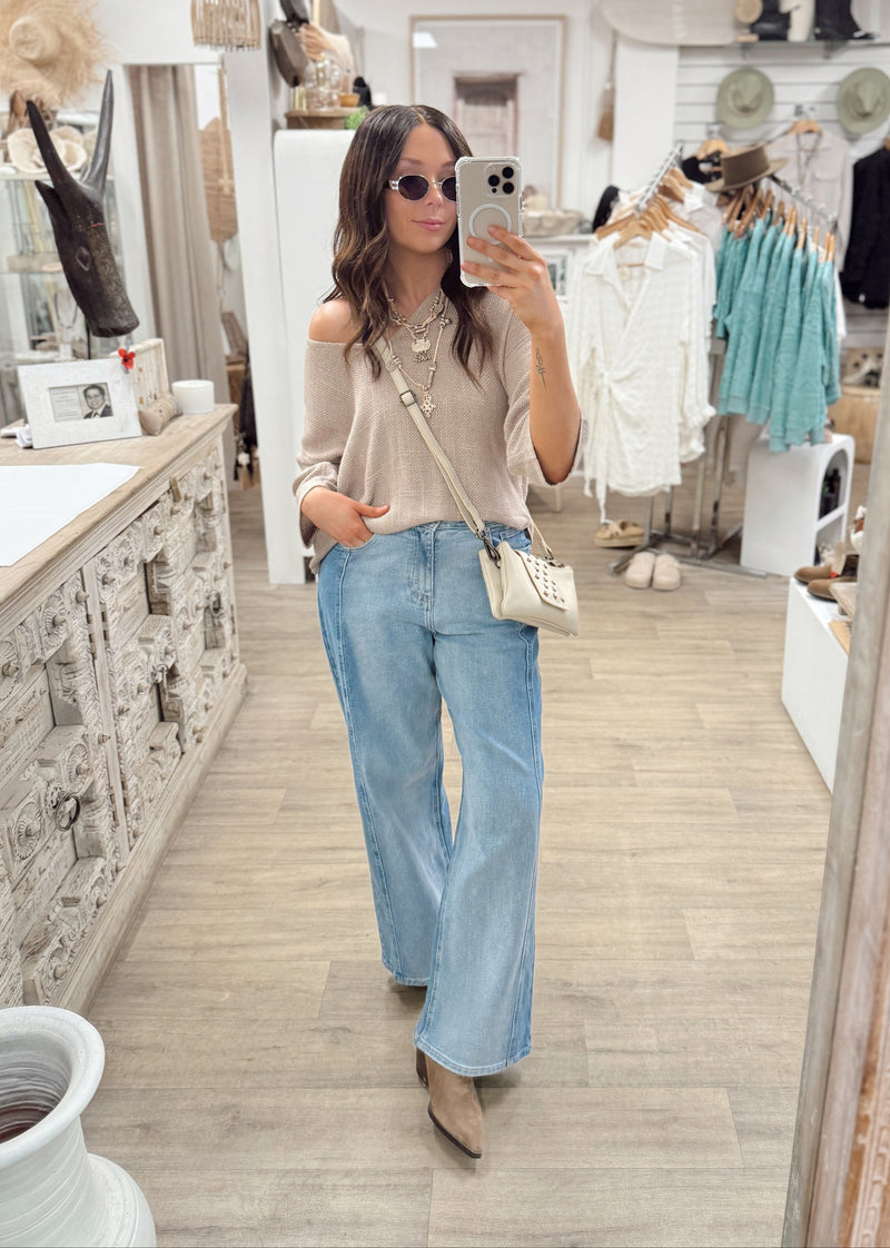 Estelle Woven Top - Latte