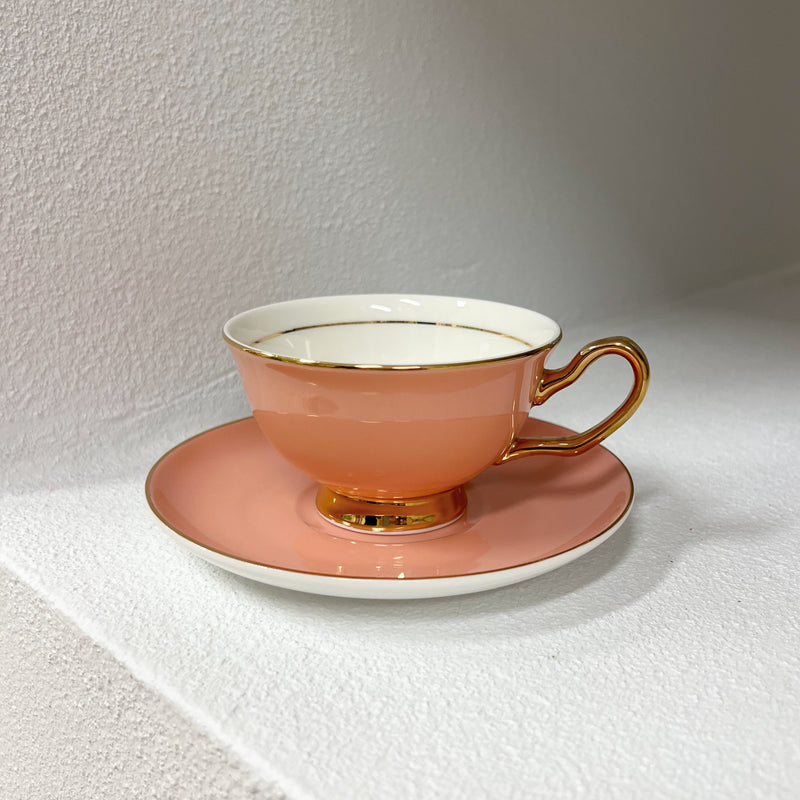 Pale Pink Teacup and Saucer