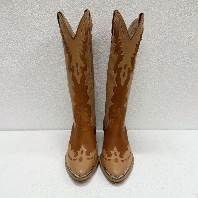 Saddle Leather Boots