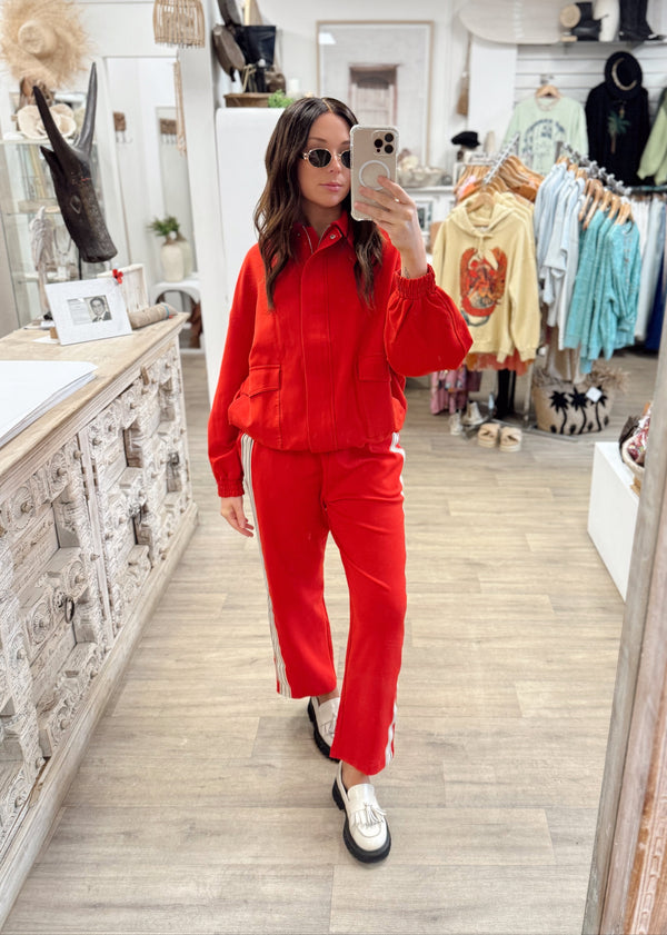 Ischia Bomber Jacket - Red