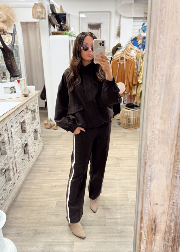 Ischia Bomber Jacket - Dark Brown