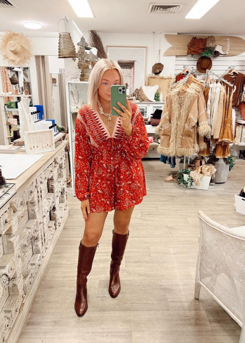 Angelis Playsuit - Ruby