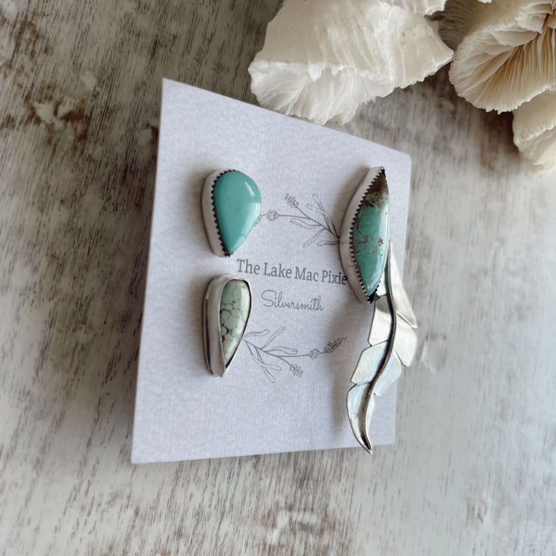Hubei Turquoise Leaf Earrings