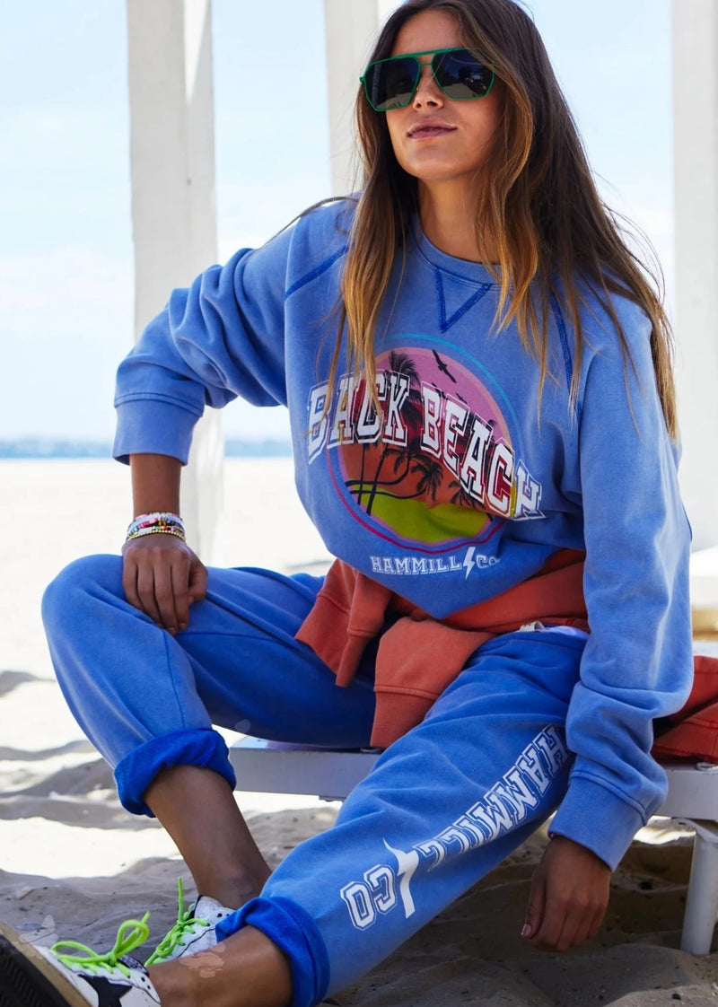 Vintage Beach Sweat - Faded Blue