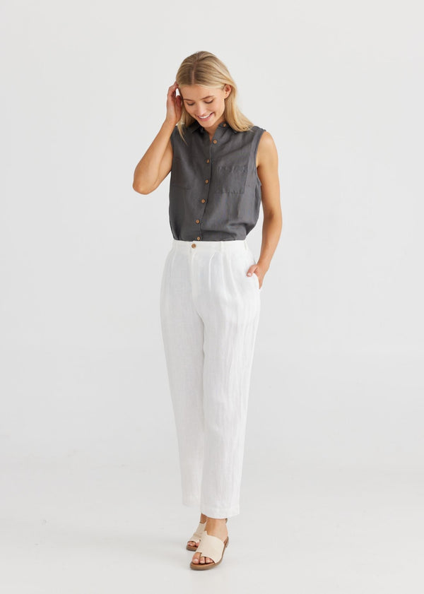 Mandalay Pants - White Linen