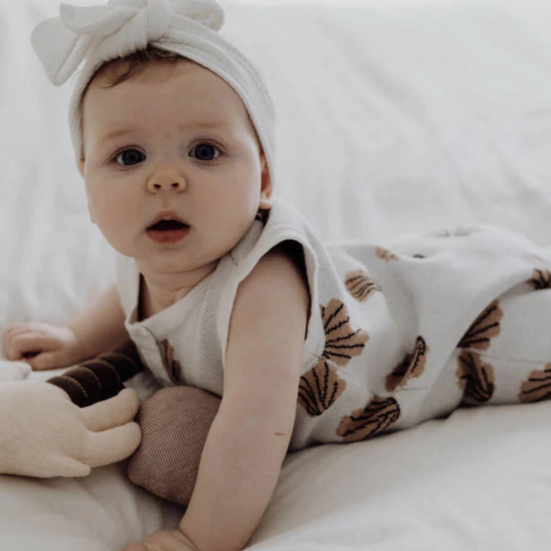 Short Sleeved Shell Knit Romper (0000/Newborn)