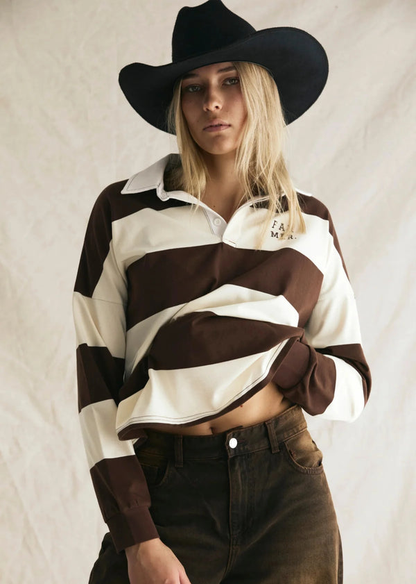 Jersey Long Sleeve - Choc/Cream