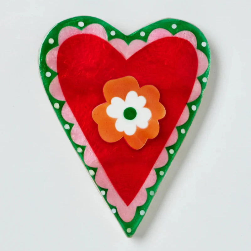 Poppy Red Heart Tile