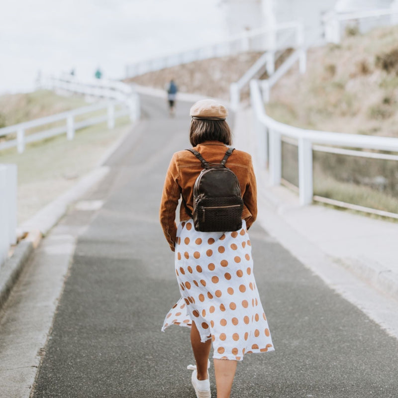 dallas vegan leather backpack Dallas Leather Backpack – LITTLE HIAWATHA