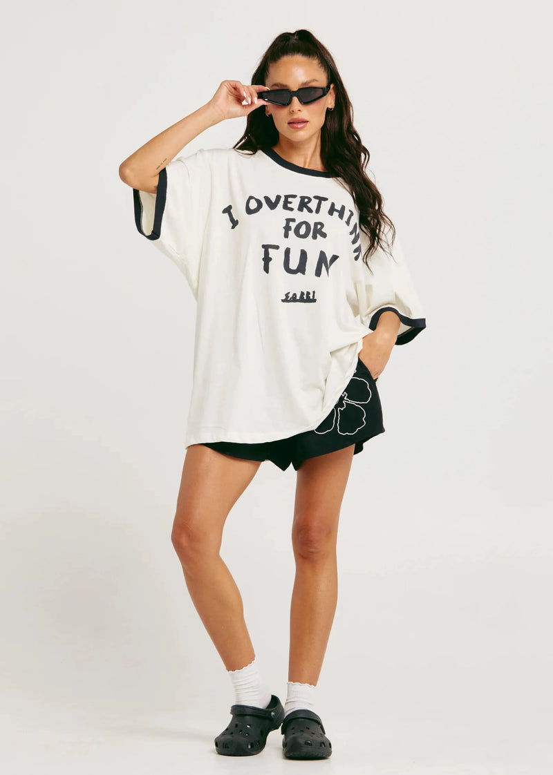 The Very Oversized Overthinker Tee - Marshmallow