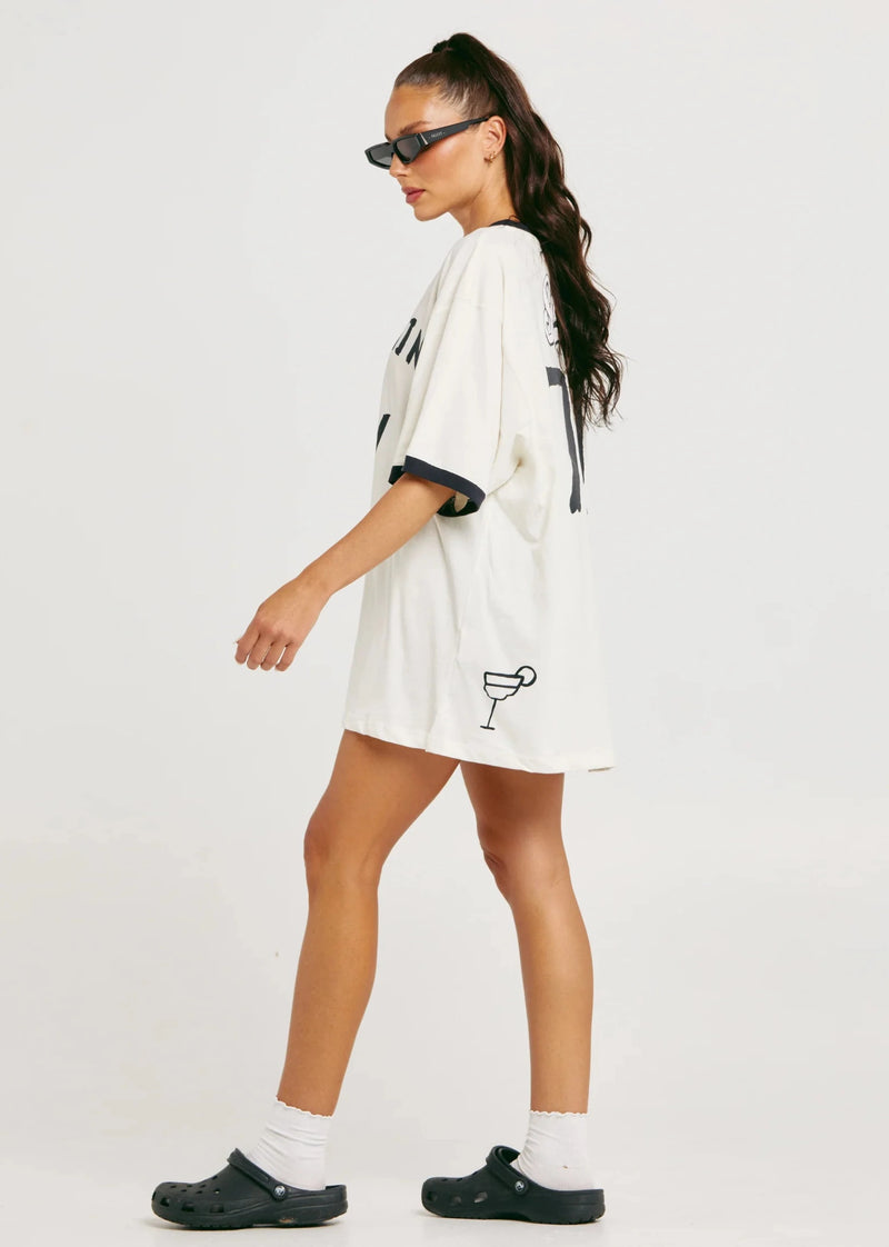 The Very Oversized Overthinker Tee - Marshmallow