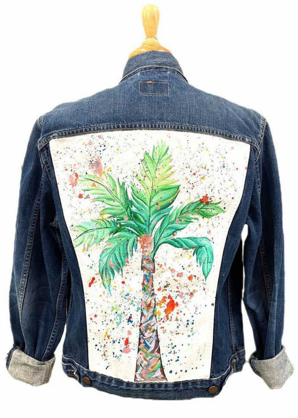 "Coco Loco" Hand-painted Denim Jacket