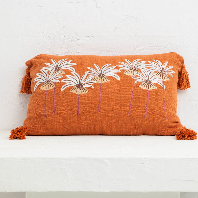 Palm Beach Cushion - Tan + Vanilla