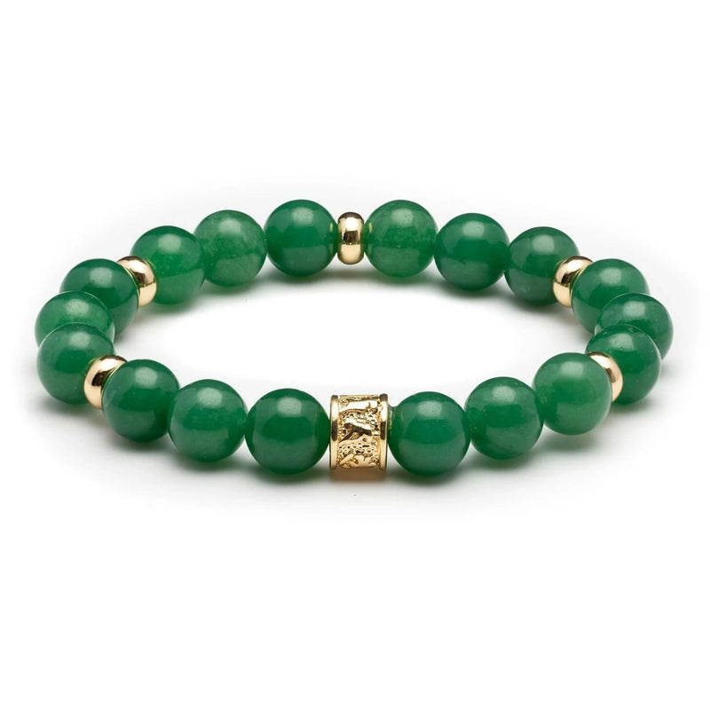 Green Aventurine Gold Crystal Bracelet