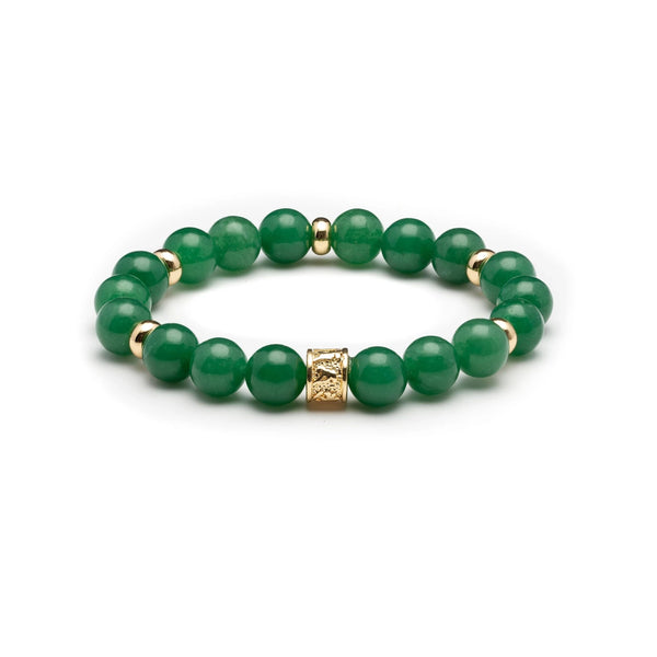 Green Adventurine & Gold Bracelet