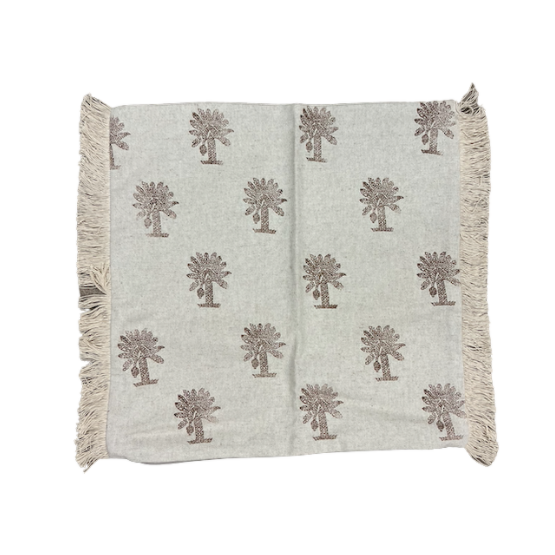 Hand Block Palm Cushion Cover - 50cm x 50cm