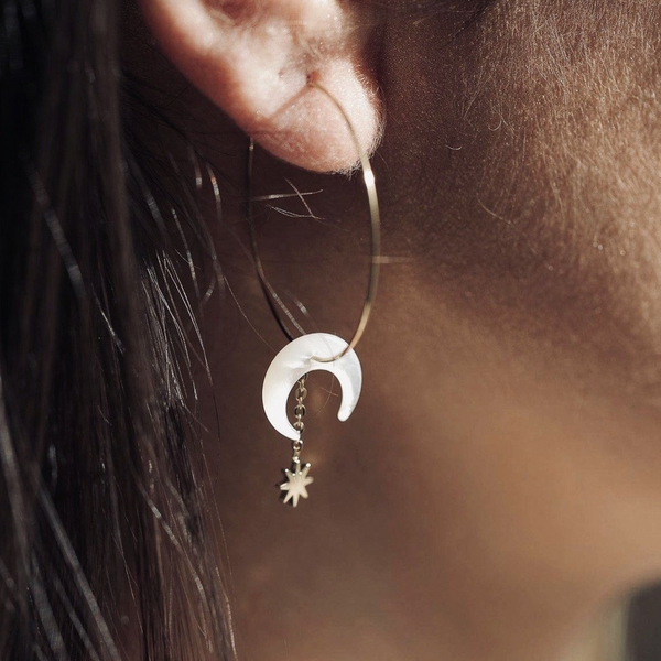 Asteria Earrings - Selenite