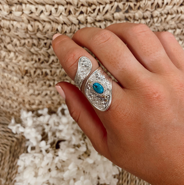 'Ora Ring' - TURQUOISE - Sterling Silver Ring