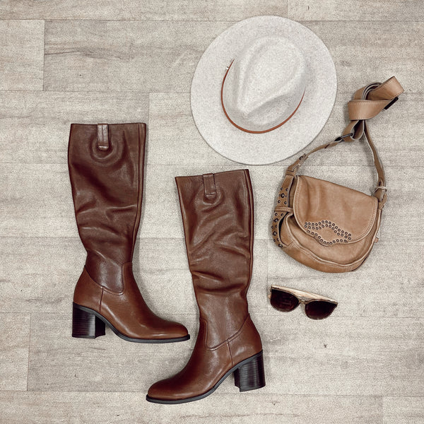 Cosmmo Leather Boots - Dark Brown