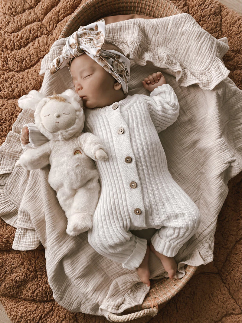 Ribbed Romper - Milk