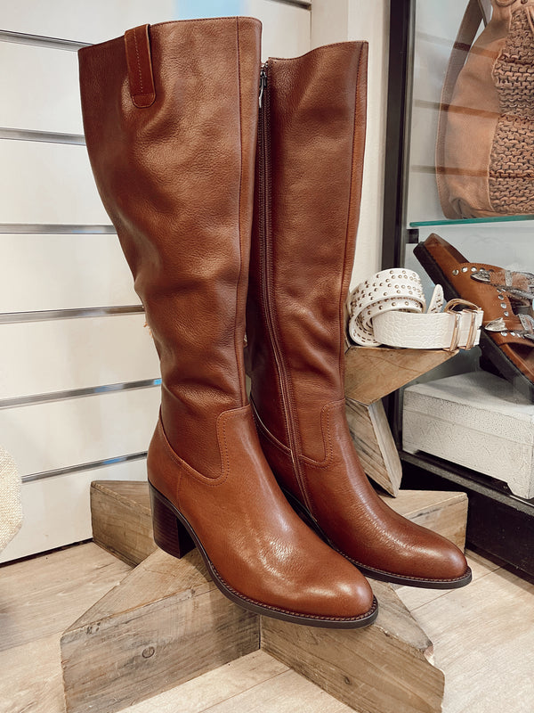 Cosmmo Leather Boots - Dark Brown