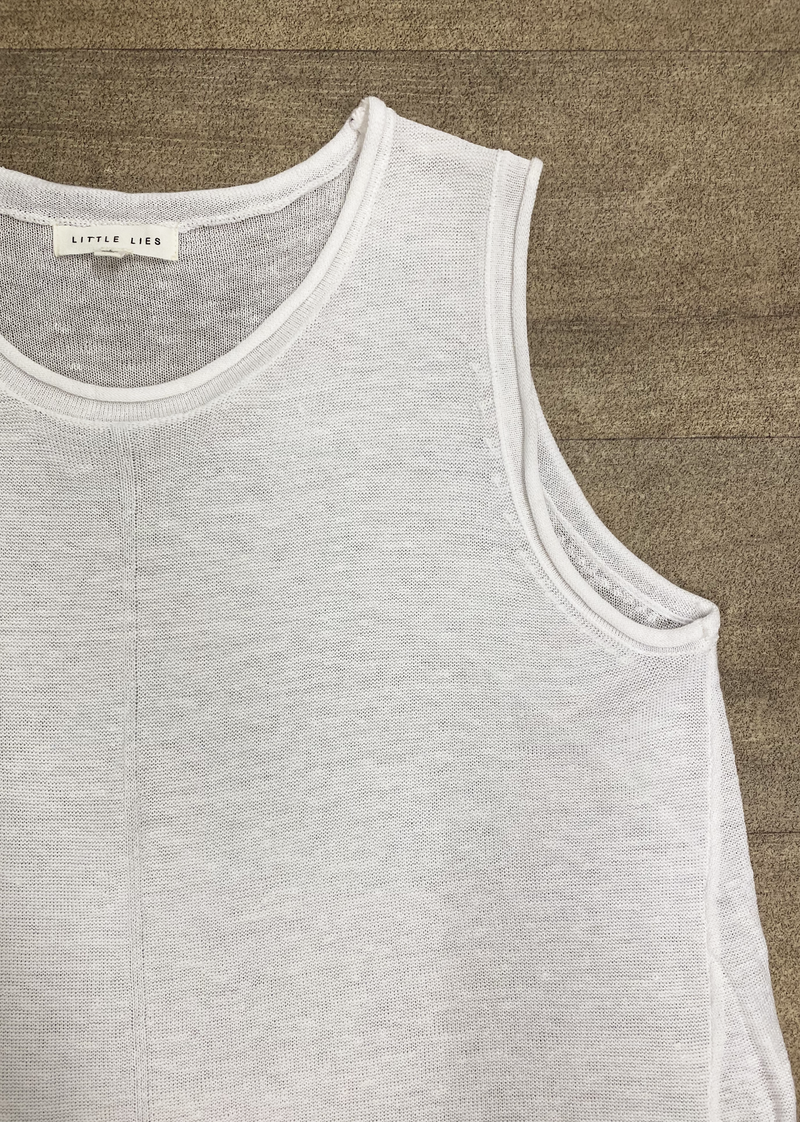 Steph Knitted Tank - White